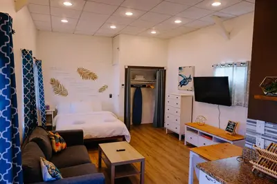 Image de Turtle-themed tiny house with a turtle pond, hot tub, e-bikes, and Ev charging