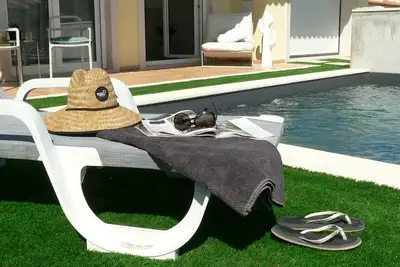 Image de Villa 4/10 pers avec piscine privée au bord de la lagune d'Óbidos