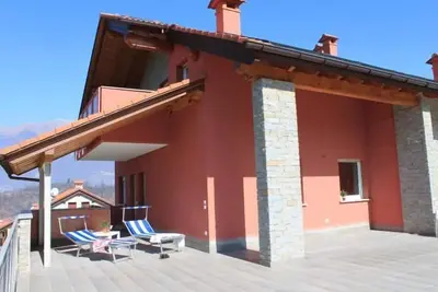 4-room apartment with terrace, pool, slide, swing and sandpit