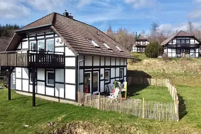 **Oasis of peace in the Kellerwald forest at the forest entrance. Garden with fence. Wlan free of charge.