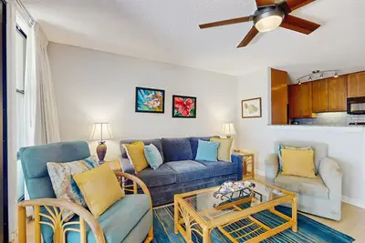 Oceanfront, ground-floor condo with water views & a pool