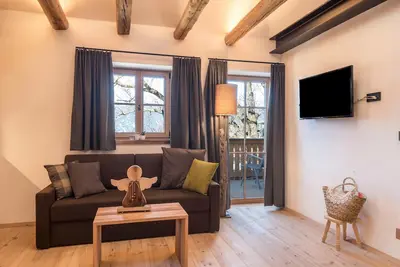 Image de Appartement de vacances \"Hatzeshof-Heustadel\" avec vue sur les montagnes, Wi-Fi, balcon et jardin