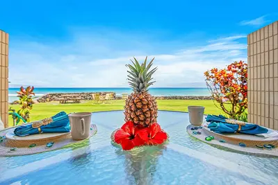 Image de Oceanfront Ground Floor Getaway with Sunset Views at Kaleialoha 106