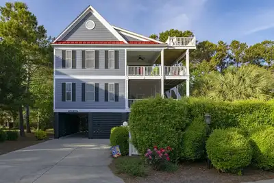 Beach house with private swimming pool at North Litchfield Beach in Pawleys Island.