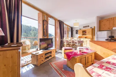 Image de Superbe appartement 4/6 pers, plein sud, Ski au pieds. Balcon vue sur pistes