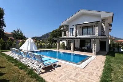 New Built Beautiful 3 Bedroom Private Pool Villa In Dalyan Center Gulpinar Area!