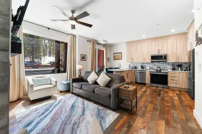 Keystone Condo in Quiet Area with Mountain Views from Private Patio & Hot Tub