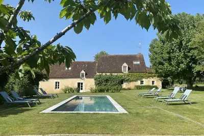 Image de Maison familiale 14personnes dans le Perche avec piscine chauffée et tennis