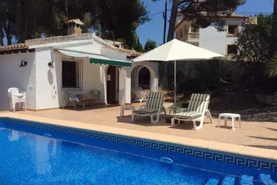 Image de villa with 2 bedrooms and private pool located in Moraira. free Wi-Fi