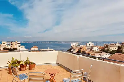 Image de Maison Vue Mer  Panoramique La Mascotte Malmousque Marseille