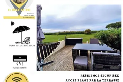 Image de Face à la mer, direct plage, terrasse, clim, wifi, parking