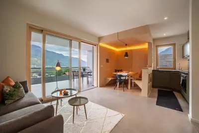 Image de Appartement de vacances \"Das Runde\" avec vue sur les montagnes, Wi-Fi, jardin et terrasse