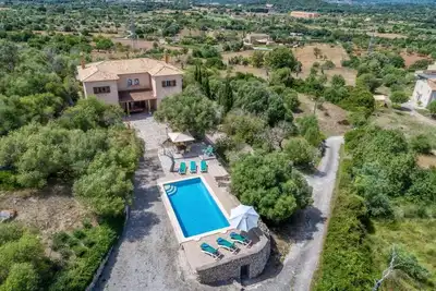 Image de Chalet \"Sa Corbaia Nova\" avec vue sur la montagne, piscine, Wi-Fi, terrasses et jardin