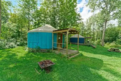 Image de Andelyn Farm Butterfly Haven Yurt. A Unique Glamping Experience in Up-State  Ny