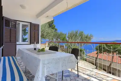 Image de Appartement de deux chambres avec la terrasse et la vue sur le mer Pisak, Omis (A-1006-a)