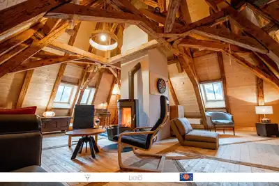 Image de maison en plein coeur du village d'Hauteluce. Classée 4 diamants