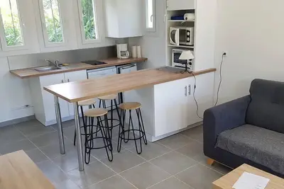 Image de Bel appartement 2 pièces rénové proche plages rez de jardin