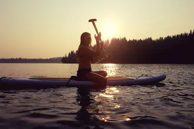 Image de It's the sunsets and the view that count, right? Deer Lake