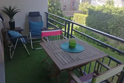 Image de T1 Bis, 4 pers. 150m plage Écluse, balcon et garage, Wifi, au calme!