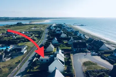 Image de “Le bas de la dune” rental 50m from the beach with Nordic bath, garden