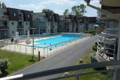 Image de Modern app. avec piscine, près de dune/plage/réserve naturelle