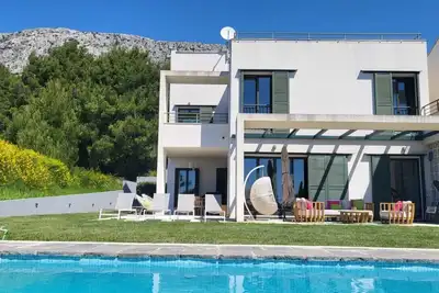 Image de Maison de vacances dans Split avec vue mer, terrasse, Climatisation, Wifi (4937-1)