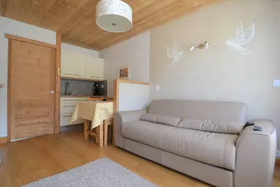 Image de Studio rénové proche pistes avec parking privé, calme et confortable pour 4 personnes