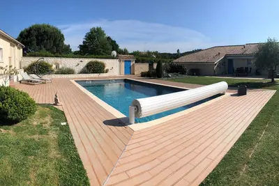 Image de Villa campagne 10 km Bergerac 3ch 4pers clim piscine privée jardin terrasse wifi