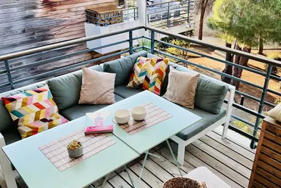 Image de Appart Benvenuti Calvi \nla plage à pieds à 3 min, terrasse, parking, piscine