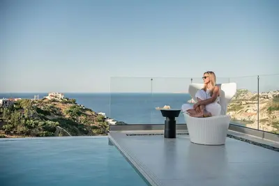 Image de Chic New Villa w/ Private Pool, Bbq & Panoramic Sea Views, 400m to the beach