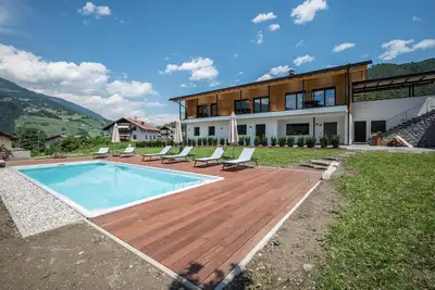 Image de Appartement 'Sommersbergerhof' avec vue sur les montagnes, piscine partagée et Wi-Fi