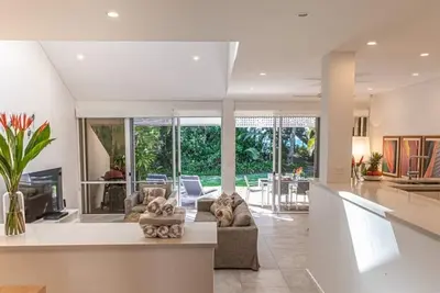 Absolute Beachfront Villa located with the Mirage Resort grounds. Family friendly.