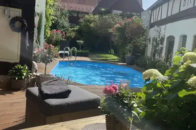Image de Dream half-timbered house with private heated pool, garden and sauna - Last Minute