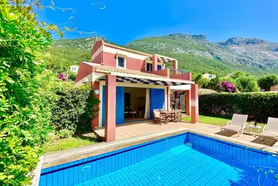 Beach Villa Barbati Thalassaki with private pool