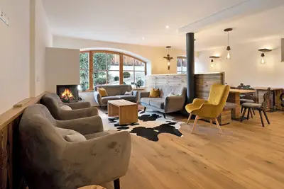 Image de Appartement \"Leierhof Wicky\" avec vue sur les montagnes, Wi-Fi, balcon et jardin
