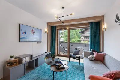 Image de Appartement neuf à Megève avec piscine et espace détente