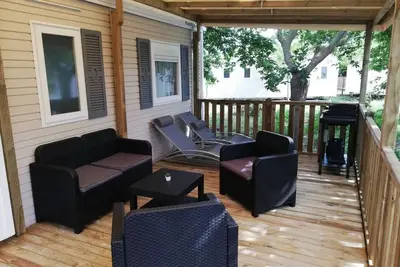 Image de Mobil Home tt confort 6 pers plage 400 m, Ă Mimizan Plage, ds complexe aquatique
