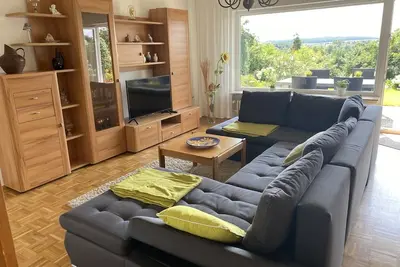 Image de Idyllic vacation apartment (95sqm) with 3 bedrooms, WiFi and views of the Steigerwald forest