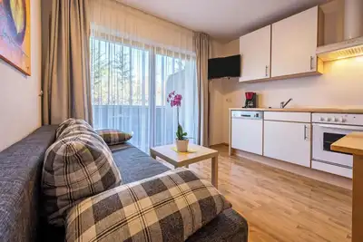 Image de Appartement \"Klementhof Nr 3\" avec vue sur les montagnes, piscine, Wi-Fi, balcon et jardin