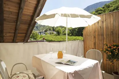 Image de Appartement \"2sz WeiĂźburg Kreuzwegerhofnals\" avec vue sur montagne, piscine et balcon