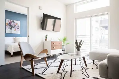 Skyline Blue Modern Loft | Zuni Lofts