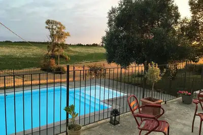 Image de Maison familiale à la campagne avec piscine