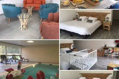 Image de Domaine privé à 20mn du zoo de Beauval et Chambord, 10pers. Piscine chauffée