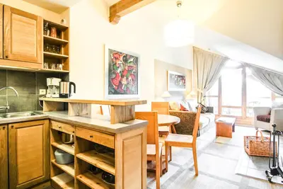 Image de Superbe appartement T2 avec cheminée et très belle vue montagne