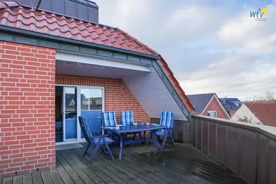 Image de Sunny roof terrace with a view of all three Borkum lighthouses!