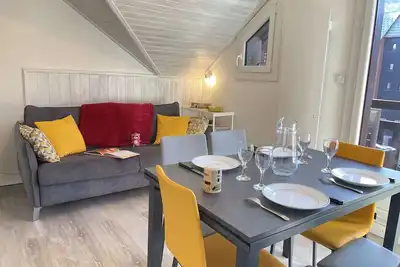 Image de Superbe T3 skis aux pieds, centre station, 6 personnes