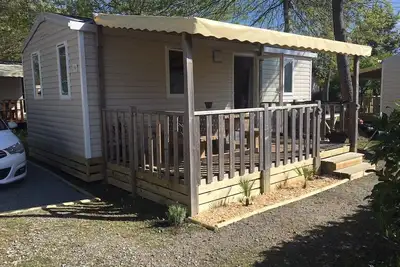 Image de Mobil-Home Climatise 2 Chambres Camping 5* Lit Et Mixe Landes