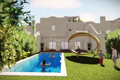 bungalow vue piscine