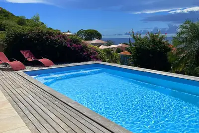 Monplaisir, villa 6 pers, piscine, vue mer