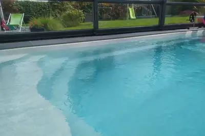 Image de villa bord de mer. Piscine/ jacuzzi. Cabourg 10km. Deauville 30km.